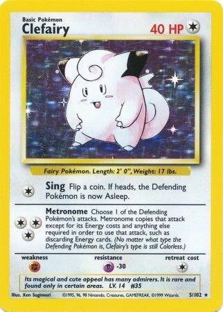 Clefairy - Base Set Pokémon trading card