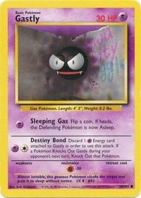 Gastly - Base Set (BS) #050/102 - Common Pokémon Trading Card