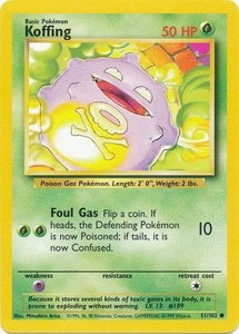 Koffing - Base Set (BS) #051/102 - Common Pokémon Trading Card