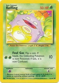 Koffing - Base Set (BS) #051/102 - Common Pokémon Trading Card