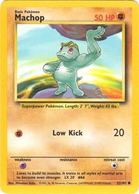 Machop - Base Set (BS) #052/102 - Common Pokémon Trading Card