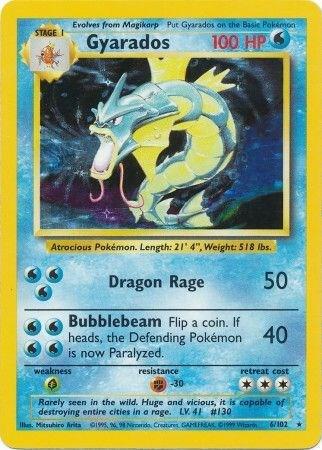 Gyarados - Base Set Pokémon trading card
