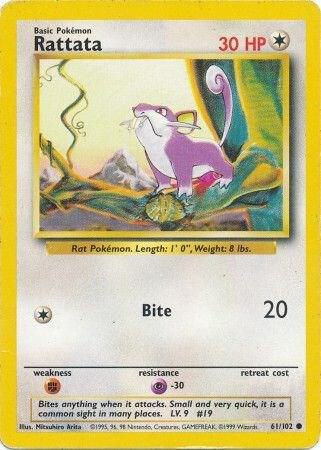 Rattata - Base Set Pokémon trading card