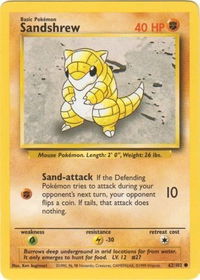 Sandshrew - Base Set (BS) #062/102 - Common Pokémon Trading Card