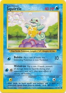 Squirtle - Base Set (BS) #063/102 - Common Pokémon Trading Card