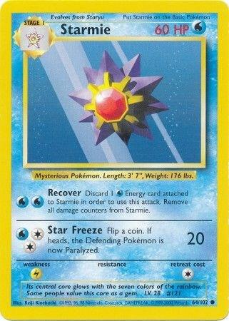Starmie - Base Set Pokémon trading card