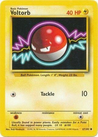 Voltorb - Base Set Pokémon trading card