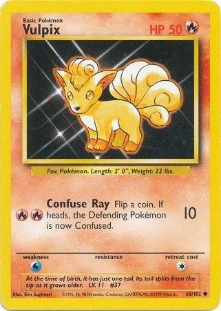 Vulpix - Base Set Pokémon trading card
