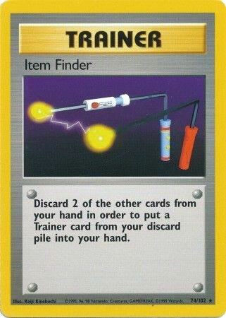 Item Finder trading card from Base Set Item Finder - Base Set Pokémon trading card