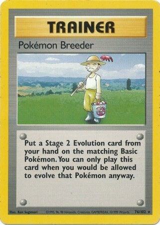 Pokemon Breeder - Base Set Pokémon trading card