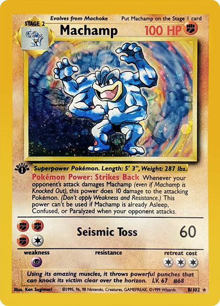 Machamp - 8/102 trading card from Deck Exclusives Machamp - 8/102 - Deck Exclusives Pokémon trading card