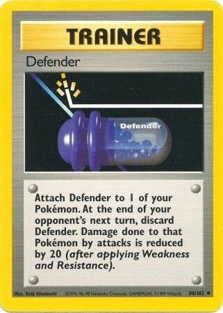 Defender - Base Set Pokémon trading card