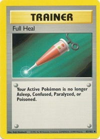 Full Heal - Base Set (BS) #082/102 - Uncommon Pokémon Trading Card