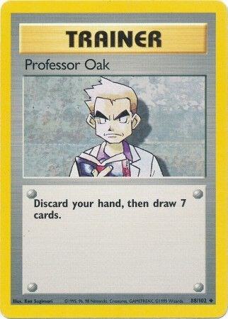 Professor Oak - Base Set Pokémon trading card