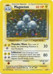 Magneton - Base Set (BS) #009/102 - Holo Rare Pokémon Trading Card
