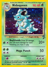 Nidoqueen - Base Set 2 (BS2) #012/130 - Holo Rare Pokémon Trading Card