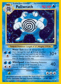 Poliwrath - Base Set 2 (BS2) #015/130 - Holo Rare Pokémon Trading Card