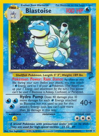 Blastoise - Base Set 2 (BS2) #002/130 - Holo Rare Pokémon Trading Card