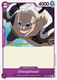 Sheepshead - Super Pre-Release Starter Deck 4: Animal Kingdom Pirates (ST-04 PRE) #ST04-007 - Common One Piece Trading Card