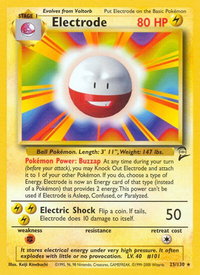 Electrode - Base Set 2 (BS2) #025/130 - Rare Pokémon Trading Card
