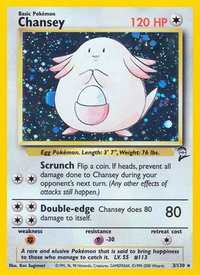 Chansey - Base Set 2 (BS2) #003/130 - Holo Rare Pokémon Trading Card