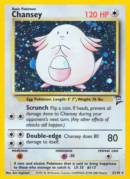 Chansey - Base Set 2 Pokémon trading card