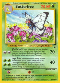 Butterfree - Base Set 2 (BS2) #034/130 - Uncommon Pokémon Trading Card