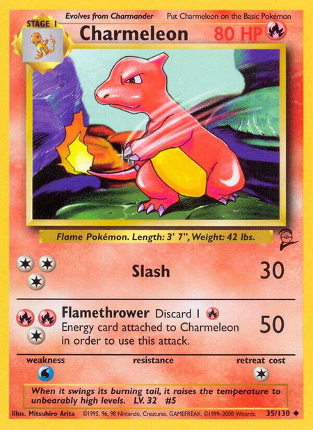 Charmeleon - Base Set 2 Pokémon trading card