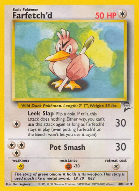Farfetch'd - Base Set 2 Pokémon trading card