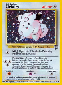 Clefairy - Base Set 2 (BS2) #006/130 - Holo Rare Pokémon Trading Card