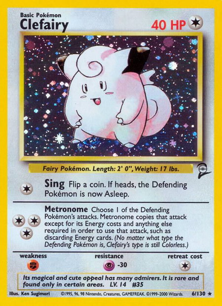 Clefairy - Base Set 2 Pokémon trading card