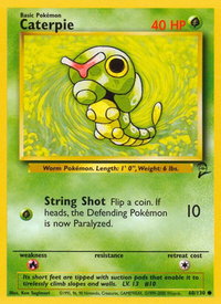 Caterpie - Base Set 2 (BS2) #068/130 - Common Pokémon Trading Card