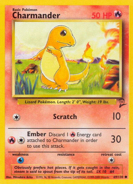 Charmander - Base Set 2 Pokémon trading card