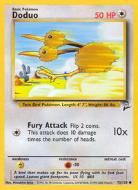Doduo - Base Set 2 (BS2) #072/130 - Common Pokémon Trading Card