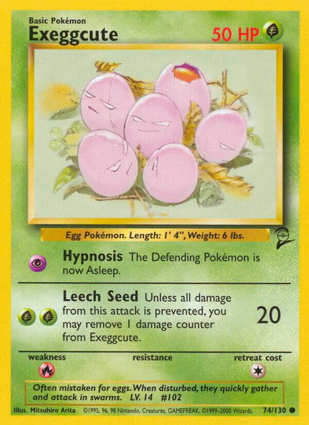 Exeggcute - Base Set 2 Pokémon trading card