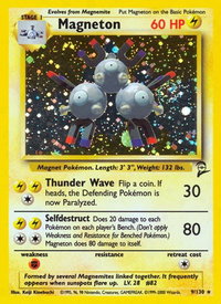 Magneton - Base Set 2 (BS2) #009/130 - Holo Rare Pokémon Trading Card