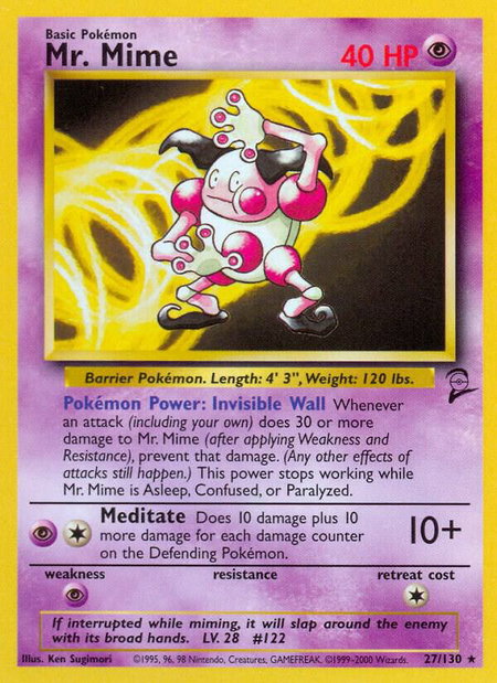 Mr. Mime - Base Set 2 Pokémon trading card