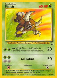 Pinsir - Base Set 2 (BS2) #029/130 - Rare Pokémon Trading Card