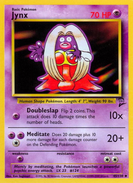 Jynx - Base Set 2 Pokémon trading card