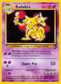 Kadabra - Base Set 2 (BS2) #046/130 - Uncommon Pokémon Trading Card