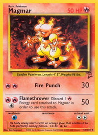 Magmar - Base Set 2 (BS2) #051/130 - Uncommon Pokémon Trading Card