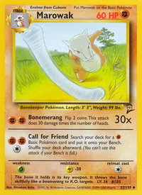 Marowak - Base Set 2 (BS2) #052/130 - Uncommon Pokémon Trading Card