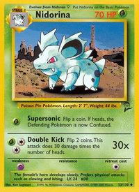 Nidorina - Base Set 2 (BS2) #053/130 - Uncommon Pokémon Trading Card
