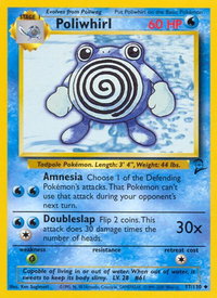 Poliwhirl - Base Set 2 (BS2) #057/130 - Uncommon Pokémon Trading Card
