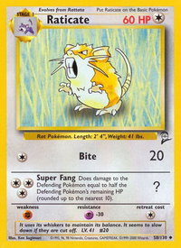 Raticate - Base Set 2 (BS2) #058/130 - Uncommon Pokémon Trading Card