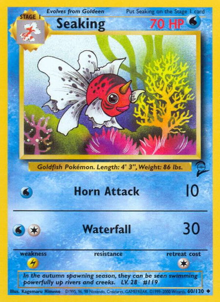 Seaking - Base Set 2 Pokémon trading card