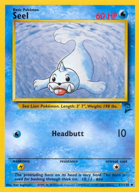 Seel - Base Set 2 Pokémon trading card