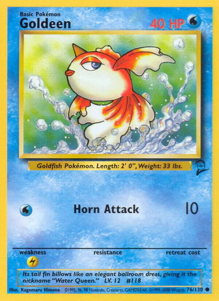 Goldeen - Base Set 2 Pokémon trading card