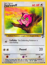 Jigglypuff - Base Set 2 (BS2) #077/130 - Common Pokémon Trading Card