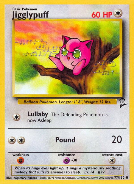 Jigglypuff - Base Set 2 Pokémon trading card